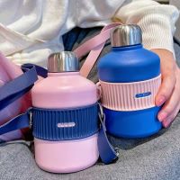 Small Thermos Cup High-Value Ladies Cute Portable Net Red Children Drinking Cup Students Simple Mini Thermos Cup 【Bottle】