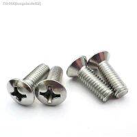 △ 10/50pcs M2 M2.5 M3 M4 M5 M6 GB820 DIN966 A2-70 304 Stainless Steel Cross Phillips Raised Countersunk Head Half Oval Screw Bolt