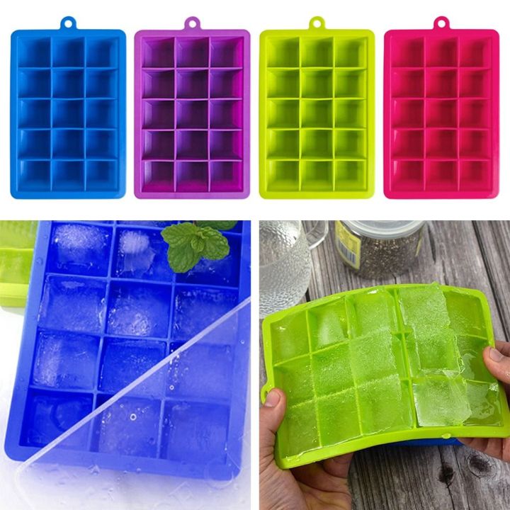 6 Grid Big Ice Tray Mold Food Grade Silicone Ice Cube Mold Square Ice Cube  Tray Mold Bar Pub Wine DIY Ice Cube Maker With Lid - AliExpress