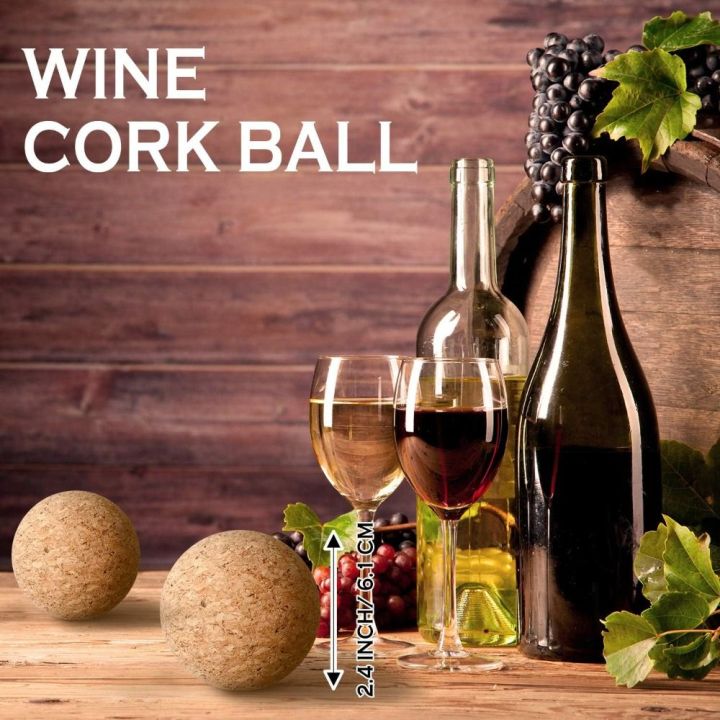 coordinate-2-pcs-ทรงกลมทรงกลม-จุกไม้ก๊อก-2-4นิ้วค่ะ-ไม้สำหรับไม้-จุกขวดไวน์บอลทำจากไม้-ของใหม่-จุกขวดไวน์แก้วทรงกลม-บาร์บาร์บาร์