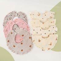 【DT】hot！ Upgraded Muslin Baby Bibs with Multi-pattern Drool Teething 4-Layer Cotton for Multi-Use Scarf Durable Dropship