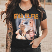 【Hot】 เสื้อยืดผ้าฝ้ายเสื้อยืดผ้าฝ้าย Eva Elfie - Bootleg T-Shirt Shirt for Men Women