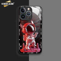 KISSCASE เคสโทรศัพท์กระจกสีเมทลิกเหมาะสำหรับ IPhone 15 14 13 12 11 Pro Max 15 Plus 14 Plus Astronaut เคสเคสโทรศัพท์กระจกสีเมทลิกกันรอยนิ้วมือสำหรับ IPhone 15 Pro Max