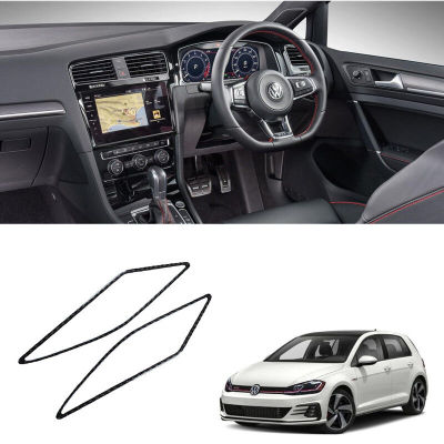 Volkswagen VW Golf GTI 2019-2020ผ้าคลุมช่องระบายอากาศออกหน้ารถยนต์สติกเกอร์คาร์บอนไฟเบอร์