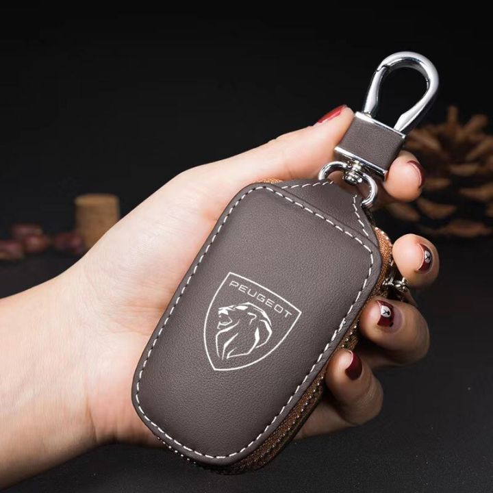 leather-car-key-protection-shell-bag-car-key-case-car-keychain-for-peugeot-206-308-307-207-208-3008-407-508-accessories