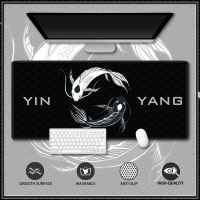 Yin And Yang Customised Mouse Pad Gaming Table Mat Stitched Edge Rubber Extended Mousepad Large Stitched Edge Deskpad Computer Desk Mouse Pad