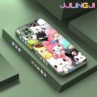 Jlingji เคสสำหรับ OPPO A72 5G A73 5G A53 5G ลายการ์ตูนสัตว์รวมตัวบางขอบสี่เหลี่ยมด้านข้างดีไซน์ใหม่มีน้ำค้างแข็งโปร่งใสกันกระแทกเคสมือถือแข็งปลอกซิลิโคนคลุมทั้งหมดเคสนิ่มป้องกันกล้อง