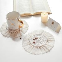 Creative Handwoven placemat Non-Slip Cup Pad Bohemia Cotton Rope Coasters ided Macrame Bowl Mats Insulation Decor Placemat