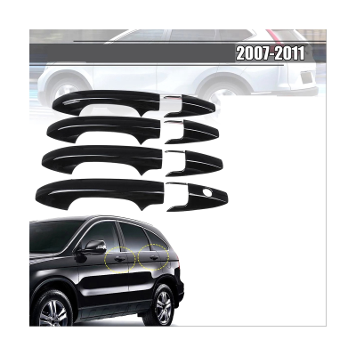 8Pcs Car Door Handle Cover Trim Catch Cap Stickers Exterior Door Handle Cover for Honda CR-V 2007-2011