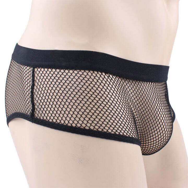 ผู้ชาย-fishnet-ตาข่ายชุดชั้นในชายกางเกงนักมวยชุดชั้นในเชียร์กางเกง-t-hongs-ซีทรูเร้าอารมณ์กางเกงเกย์กางเกงขาสั้น