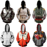 Star Wars Hoodie Darth Vader Jacket Stormtrooper X-wing Pilot Anakin Skywalker Boba Fett Costume