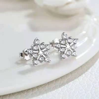 Fashion earrings ต่างหูเงินแท้925 (พร้อมกล่อง)