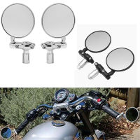 22Mm Universal รถจักรยานยนต์3 "รอบ78" Handle Bar End กระจกมองหลังด้านข้างจักรยานสำหรับ Harley Chrome