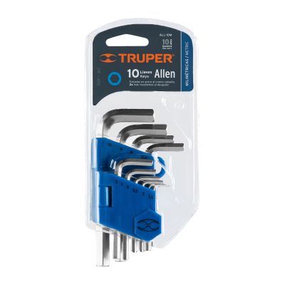 TRUPER 15536 ชุดประแจหกเหลี่ยม 10 ตัว/ชุด 1-10mm พร้อมออแกไนเซอร์ [ALL-10M] | MODERNTOOLS OFFICIAL