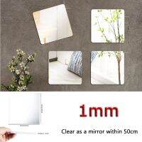 卍◊ 4pcs Thicken 1mm 15cm x Mirror Tiles Wall Sticker Adhesive Stick Can Used As