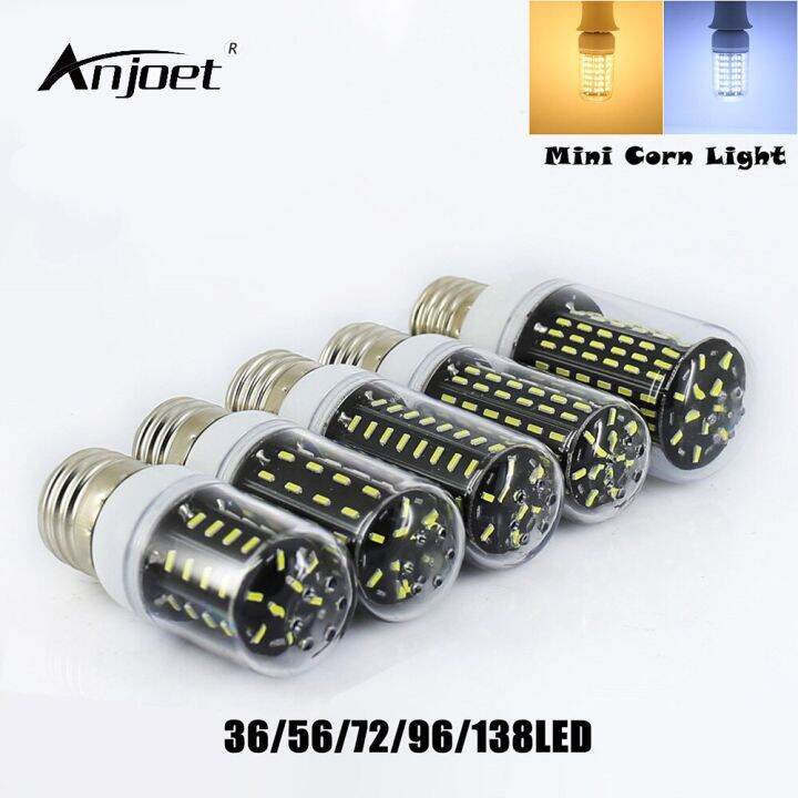 high-quality-lan84-anjoet-หลอดไฟ-led-เปลวไฟไม่กระพริบจริงการออกแบบ-ic-พลังงานสูงลูเมนหลอดไฟข้าวโพดหลอด-led-ทนนาน-e27-4014-smd-220v-แทนที่หลอดฮาโลเจน