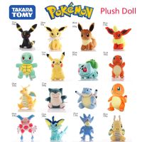 ของเล่นผ้าพลัช Pikachu โปเกมอนยัด Eevee ชาร์เมนเดอร์สควอริเทิล Charizard Blastbuloise Basaur ตุ๊กตุ่นฟิกเกอร์อนิเมะของขวัญคริสต์มาส