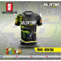 Valentino Rossi VR46 การออกแบบยุคใหม่เสื้อยืดระเหิดถัก Unisex พิมพ์เต็ม