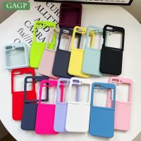 Z พลิก5กรณีเคสซิลิโคนของเหลวธุรกิจสำหรับ Samsung Galaxy Z Flip 5 4 3 5G Flip5 Zflip 5สีบริสุทธิ์อ่อนนุ่มฝาครอบกันกระแทก