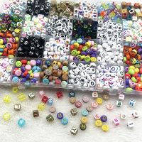 100pcs--400pcs 7x4mm 6x6mm Mixed Alphabet Letter Beads Charms Beads for Making Jewelry Diy Handmade Bracelets Accessories Beads