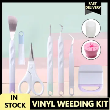 HTVRONT 4 PCS DIY Craft Weeding Tool Kit for Adhesive Vinyl Heat Transfer  Vinyl For Cricut Silhouette Cameo Accessories Set