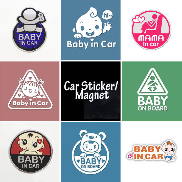 Baby on Board Sticker Pregnant Mummy on Board Car Sticker Baby in Car