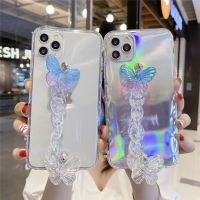 （A Boutique）3D Glitter ผีเสื้อโทรศัพท์กรณีสำหรับ Samsung Galaxy A70 A70S A70E A80 A90 5G A51 A71 A41 A21 A21S A31 A11ฝาครอบ