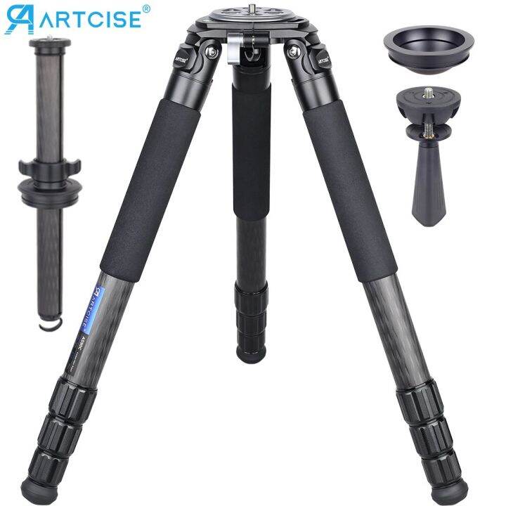 Heavy Duty Carbon Fiber Tripod For Camera Panorama Low Profile Ball