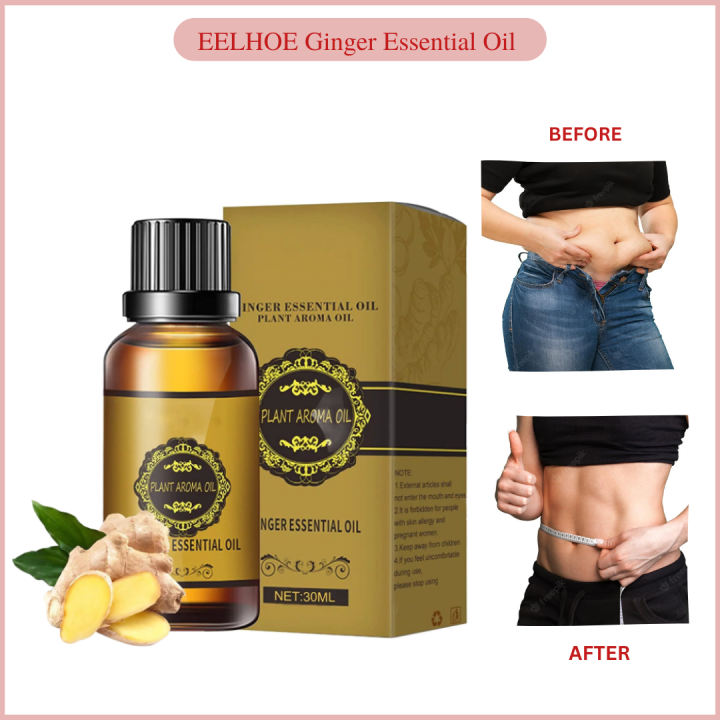 EELHOE Ginger Essential Oil Natural Therapy Lymphatic Drainage Foot ...