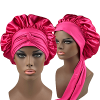 ผู้หญิง Sin Bonnet Spandex กว้างยืดวงยาวหาง Bonnet บาปคืนผมผ้าไหมคืนหมวก bonnets สำหรับผู้หญิง