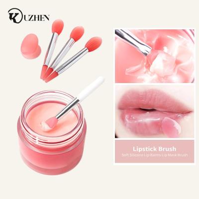 1/3Pcs Soft Silicone Lip Balms Lip Mask Brush With Sucker Dust Cover Lipstick Cosmetic Makeup Brushes Lipstick Brush Storage Box Makeup Brushes Sets