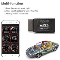 Center X V1.5 ELM327 รถ WIFI OBD 2 OBD2 OBDII Scanner เครื่องมือสแกน Foseal สแกนเนอร์อะแดปเตอร์ตรวจสอบเครื่องยนต์แสงเครื่องมือวิเคราะห์สำหรับ iOS และ Android