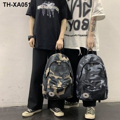 waterproof schoolbag female junior high school college student camouflage backpack Korean version large-capacity travel male tide