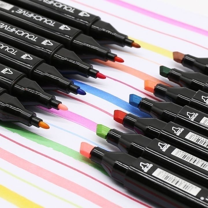 1208060สี-double-markers-หัวแอลกอฮอล์-graphic-sketch-markers-สำหรับบุ๊คมาร์ค-การ์ตูน-drawing-art-และ-marker-art-ภาพวาด