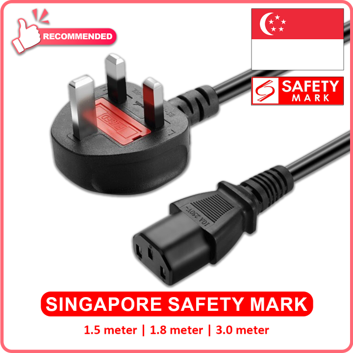 Replace Your Singapore Power Cable with SG UK Head Safety Mark C13