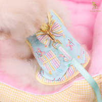 Glitter Pooch Harness ชุดรัดอก สายจูง เสื้อผ้า สุนัข, หมา, แมว, สัตว์เลี้ยง พร้อม สายจูง รุ่น Lolly Fairyland in Mint Candy