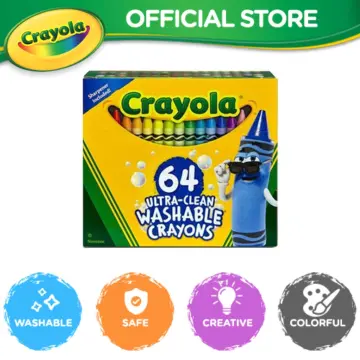 Crayola Washable Extra Large 2 Pieces Kid Healthy Ultra Clean Painting  8/12/16/24 Colors