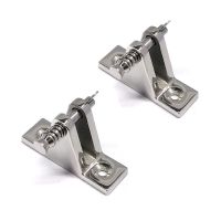 ISURE MARINE 2Pcs Stainless Steel Deck Hinge Boat Bimini Top Fitting 90 Degree Quick Pin Accessories