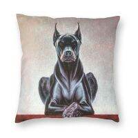 xzx180305   Cool Alpha Doberman ปลอกหมอนสองด้านพิมพ์ Pinscher สุนัขคนรักปลอกหมอนสำหรับโซฟาแฟชั่นหมอนการตกแต่งบ้าน