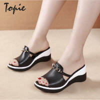 รองเท้าส้นสูง Topie สำหรับผู้หญิง MODE Korea รองเท้าแตะส้นสูง2023 Kasut Wedges Perempukan SP2204