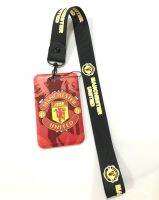 MAN U  ที่ใส่บัตร ซองใส่บัตร ที่ใส่บัตร พร้อมสายคล้องคอ(2.5cm) ลาย แมน ยูไนเต็ด แดง สายดำ  สำหรับบัตร 5.5x8.5cm (body 7x11cm) สวยงาม น่าใช้งาน    by Noeynest shop