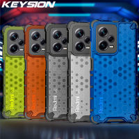 KEYSION เคสเกราะกันกระแทกสำหรับ Redmi Note 12 Pro + 5G,ฝาหลังโทรศัพท์รังผึ้งใสสำหรับ Xiaomi Redmi Note Redmi Note 12G 4G 12 Pro 5G