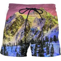 Mountain And River Starry Sky 3d Print Summer Mens Shorts Quick Dry Swimming Shorts Oversized Casual Beach Pants Men Clothing