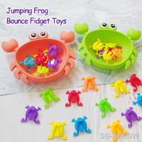 【LZ】✈┋✚  12 Pieces Frogs Bounce Fidget Jumping Leap Toys Child Animals Cute Crab Pot Storage Assorted Colors Children Birthday Gift