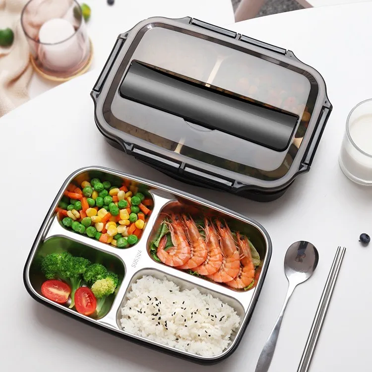 Portable Cartoon Lunch Box, 304 Stainless Steel Microwave-heating