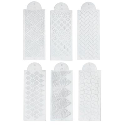 6Pcs Embossing Cake Stencils Decorating Tool Spray Mold for Chocolate Drawing Painting