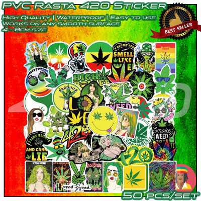 ส่งไว! Hemp Leaf 420 Rasta Stickers สติ๊เกอร์คุณภาพสูง กันน้ำ ใช้งานง่าย DIY Phone Helmet Luggage Notebook Laptop Car Suitcase Waterproof Graffiti Kids  Sticker Toy