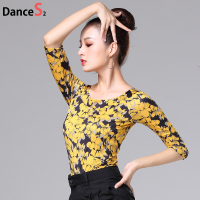 Latin เสื้อผ้าผู้หญิง Tops ฤดูร้อนใหม่ Dance Practice เสื้อผ้าสั้น Modern Dance Dance เสื้อผ้า Ballroom Dance Tops