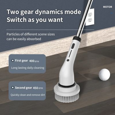 Wireless Electric Cleaning Brush 8 In1 USB Charging Bathroom Wash Brush Household Retractable Cleaning Brush Tool