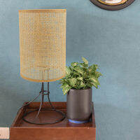 Leetshop Rattan Rattan Woven Cover Cover Cover Lamp Cover โคมไฟในร่มเงา E27/E14 สีโคมไฟ